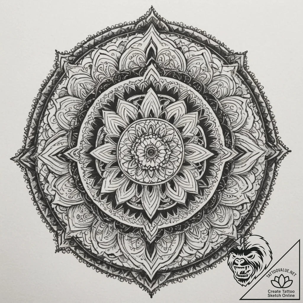 Tattoo design a dramatic blackwork design wit... - tattoo sketch (№1754889152_0, 11.08.2025 05:12) — tattoovalue.net