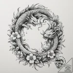 Tattoo design: a peaceful scene of mokosh ten… – tattoo sketch (№1754889550_0, 11.08.2025 05:19) — tattoovalue.net