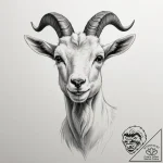 Goat – tattoo sketch (№1754890739_0, 11.08.2025 05:38) — tattoovalue.net
