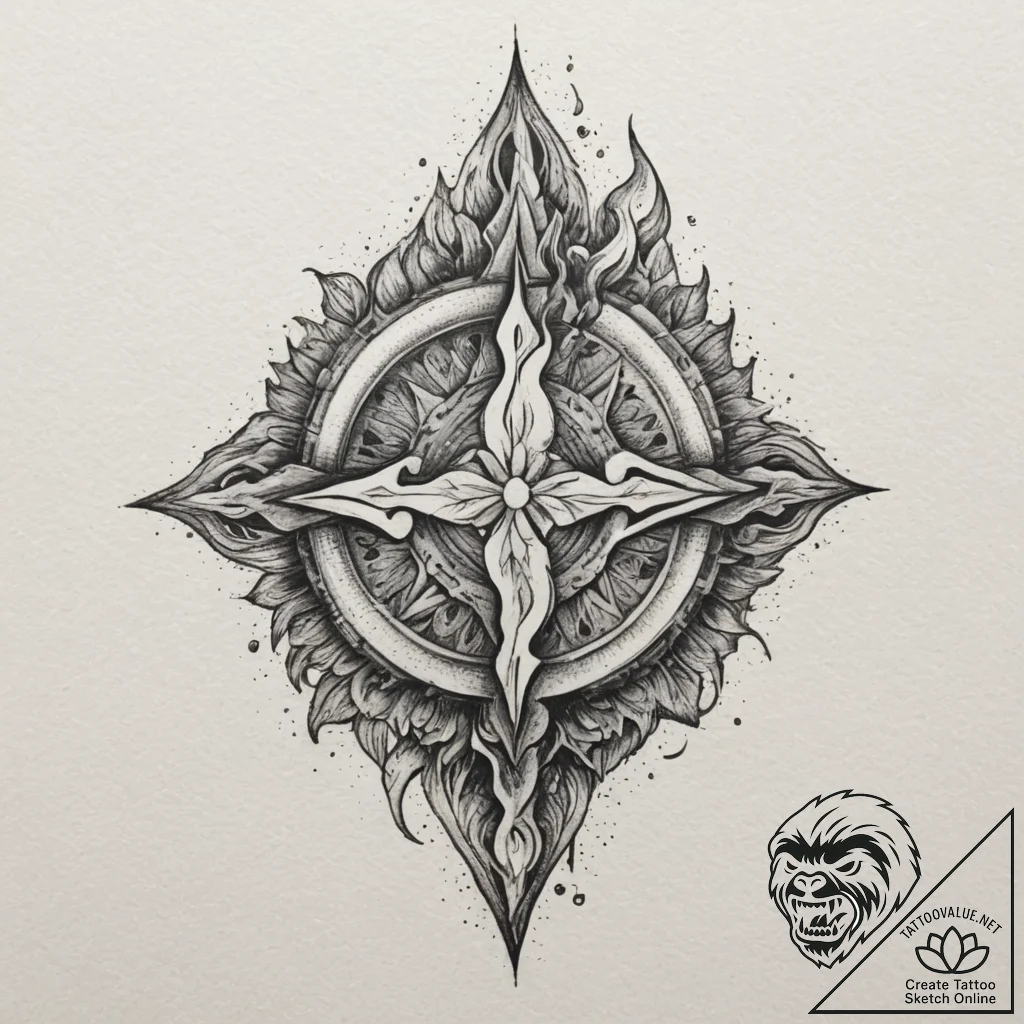 Tattoo design: abstract watercolor depiction... - tattoo sketch (№1754891931_0, 11.08.2025 05:58) — tattoovalue.net