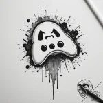 Tattoo design a classic arcade joystick with… – tattoo sketch (№1754894708_0, 11.08.2025 06:45) — tattoovalue.net