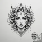 Tattoo sketch a character sheet with a single… – tattoo sketch (№1754896688_0, 11.08.2025 07:18) — tattoovalue.net
