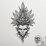Mandrake root, tattoo sketch design, black ou… – tattoo sketch (№1754897084_0, 11.08.2025 07:24) — tattoovalue.net