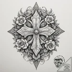 Tattoo design a floral arrangement forming th… – tattoo sketch (№1754897877_0, 11.08.2025 07:37) — tattoovalue.net