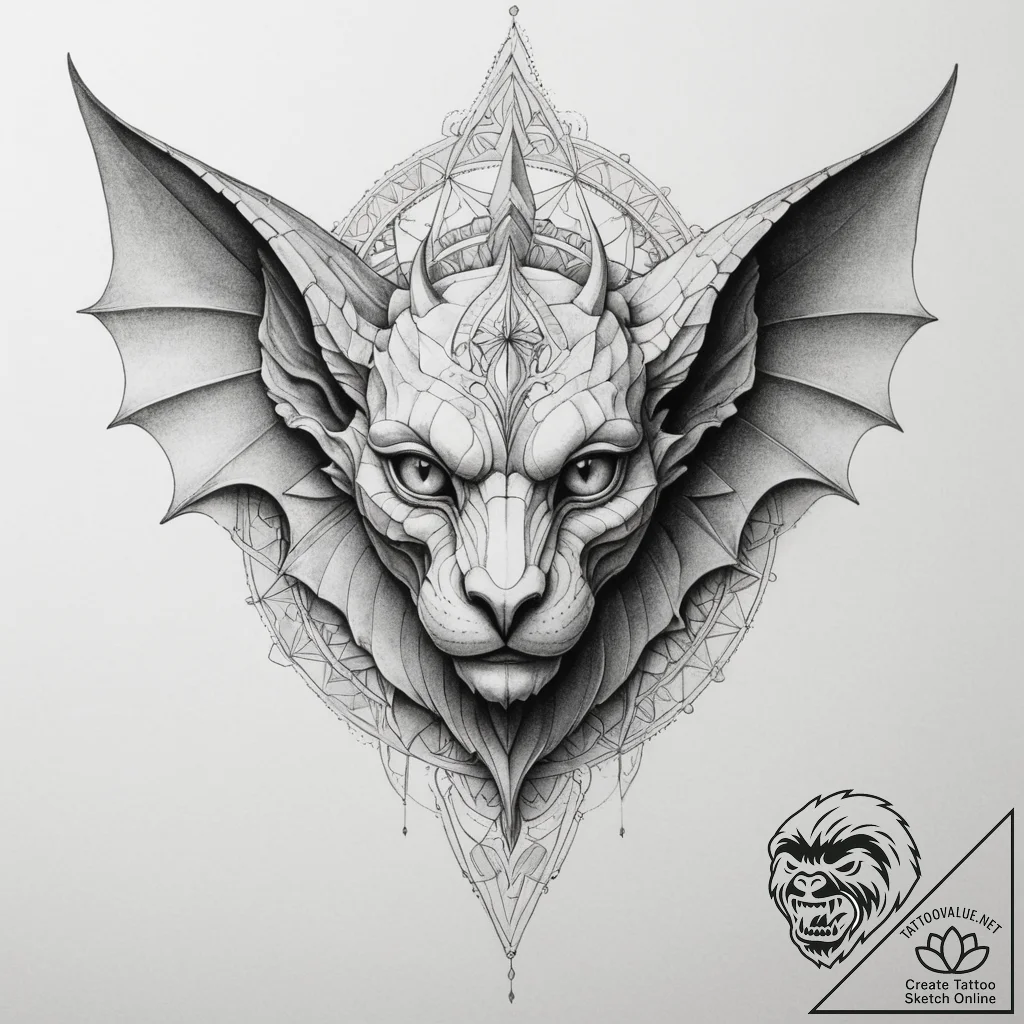 Tattoo design a stylized depiction of a guard... - tattoo sketch (№1754899870_0, 11.08.2025 08:11) — tattoovalue.net
