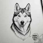 Husky – tattoo sketch (№1754900068_0, 11.08.2025 08:14) — tattoovalue.net