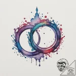 Tattoo design a pair of matching rings, one o… – tattoo sketch (№1754900461_0, 11.08.2025 08:21) — tattoovalue.net