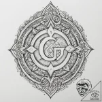 Tattoo design a stylized “gg” good game symbo… – tattoo sketch (№1754900660_0, 11.08.2025 08:24) — tattoovalue.net