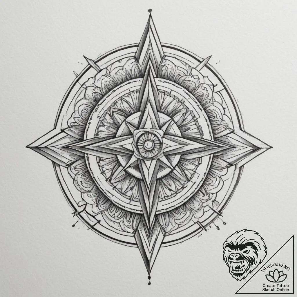 Tattoo design a single, sharp arrow pointing... - tattoo sketch (№1754902046_0, 11.08.2025 08:47) — tattoovalue.net