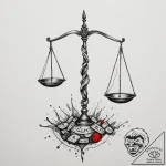 Tattoo sketch “i balance” text for libra, wit… – tattoo sketch (№1754904825_0, 11.08.2025 09:33) — tattoovalue.net