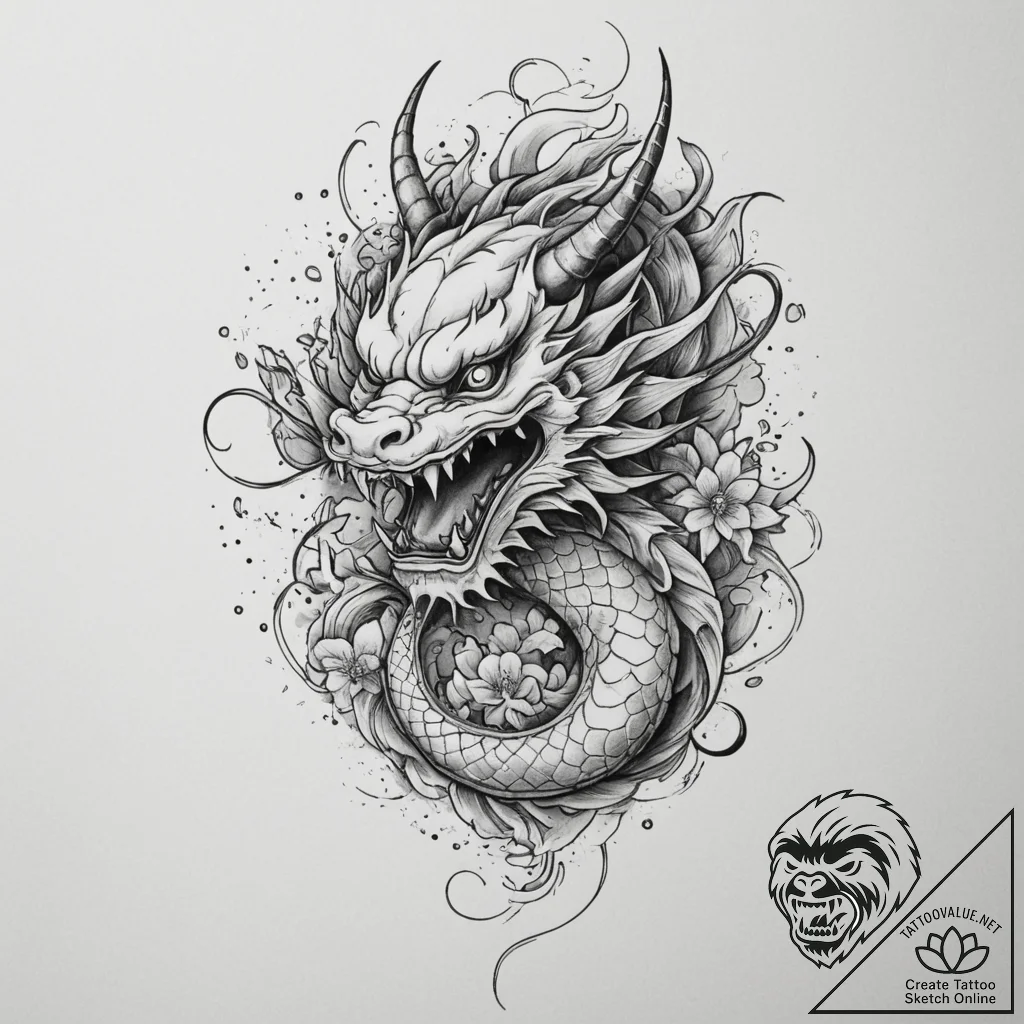 Tattoo sketch a person's brain with abstract... - tattoo sketch (№1754905222_0, 11.08.2025 09:40) — tattoovalue.net