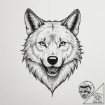 Wolf grin, tattoo flash sheet design, black o… – tattoo sketch (№1754905421_0, 11.08.2025 09:43) — tattoovalue.net