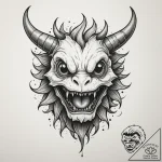 Tattoo design a tiny, playful monster or crea… – tattoo sketch (№1754906212_0, 11.08.2025 09:56) — tattoovalue.net