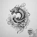 Tattoo design a subtle tribute ribbon in blac… – tattoo sketch (№1754908189_0, 11.08.2025 10:29) — tattoovalue.net