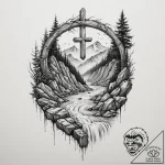 112. tattoo design: an “istok” rune integrate… – tattoo sketch (№1754908977_0, 11.08.2025 10:42) — tattoovalue.net