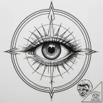 Tattoo sketch a focused eye with a target ret… – tattoo sketch (№1754912940_0, 11.08.2025 11:49) — tattoovalue.net