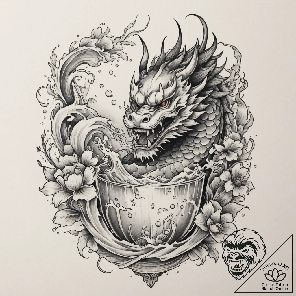 A close-up of a bartender pouring a craft coc... - tattoo sketch (№1754914332_0, 11.08.2025 12:12) — tattoovalue.net