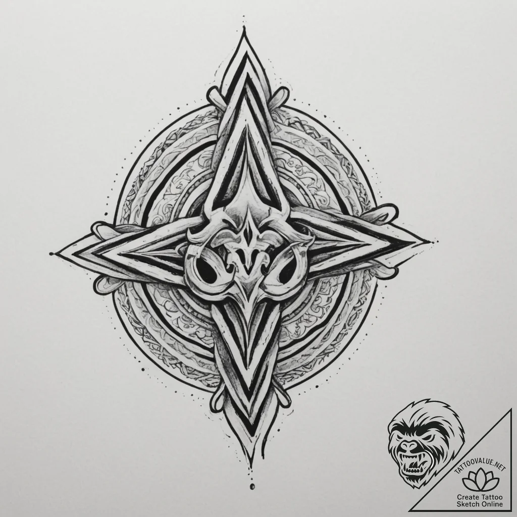 Tattoo sketch a crossfit-inspired symbol of s... - tattoo sketch (№1754915521_0, 11.08.2025 12:32) — tattoovalue.net