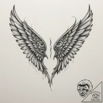 Tattoo sketch a pair of wings unfurled, symbo… – tattoo sketch (№1754918090_0, 11.08.2025 13:14) — tattoovalue.net