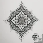 Tattoo design a sacred geometry pattern that… – tattoo sketch (№1754919649_0, 11.08.2025 13:40) — tattoovalue.net
