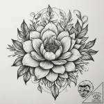 Tattoo design a fine line pattern of falling… – tattoo sketch (№1754920443_0, 11.08.2025 13:54) — tattoovalue.net