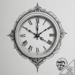 Clock – tattoo sketch (№1754921827_0, 11.08.2025 14:17) — tattoovalue.net