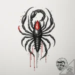 Tattoo design a scorpio scorpion, its body ma… – tattoo sketch (№1754922820_0, 11.08.2025 14:33) — tattoovalue.net