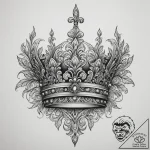 Tattoo design a stylized crown, simple yet po… – tattoo sketch (№1754923025_0, 11.08.2025 14:37) — tattoovalue.net
