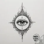 Tattoo design an eye of destiny on one partne… – tattoo sketch (№1754923430_0, 11.08.2025 14:43) — tattoovalue.net