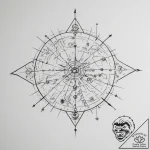 Tattoo design a detailed map overlay with a g… – tattoo sketch (№1754923631_0, 11.08.2025 14:47) — tattoovalue.net