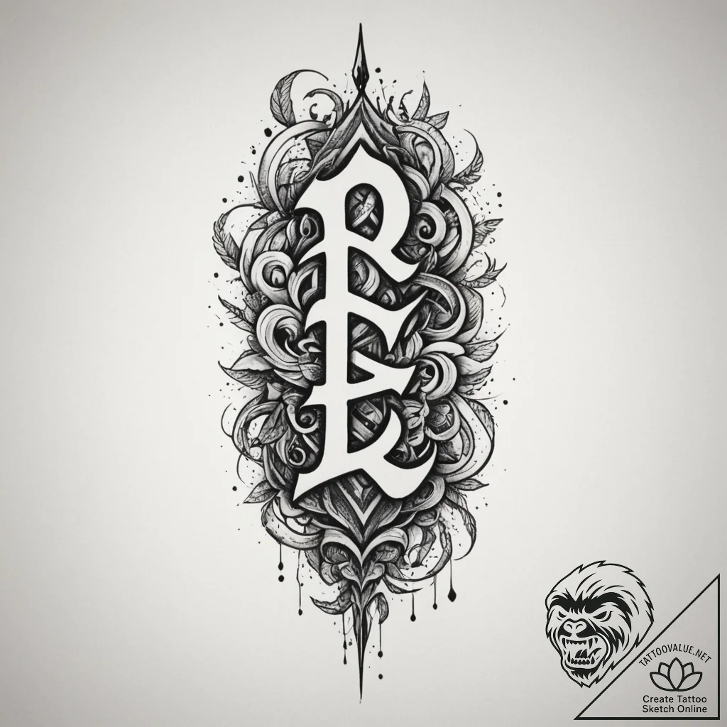 101. tattoo sketch: the rune "opora," appeari... - tattoo sketch (№1754926244_0, 11.08.2025 15:30) — tattoovalue.net