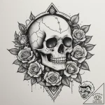 Tattoo design a glowing ‘1 up’ symbol with a… – tattoo sketch (№1754928479_0, 11.08.2025 16:07) — tattoovalue.net