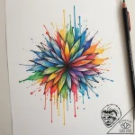 Tattoo sketch a vibrant rainbow effect on a m… – tattoo sketch (№1754928880_0, 11.08.2025 16:14) — tattoovalue.net