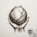 Tattoo design a hand holding a glowing orb of… – tattoo sketch (№1754929478_0, 11.08.2025 16:24) — tattoovalue.net