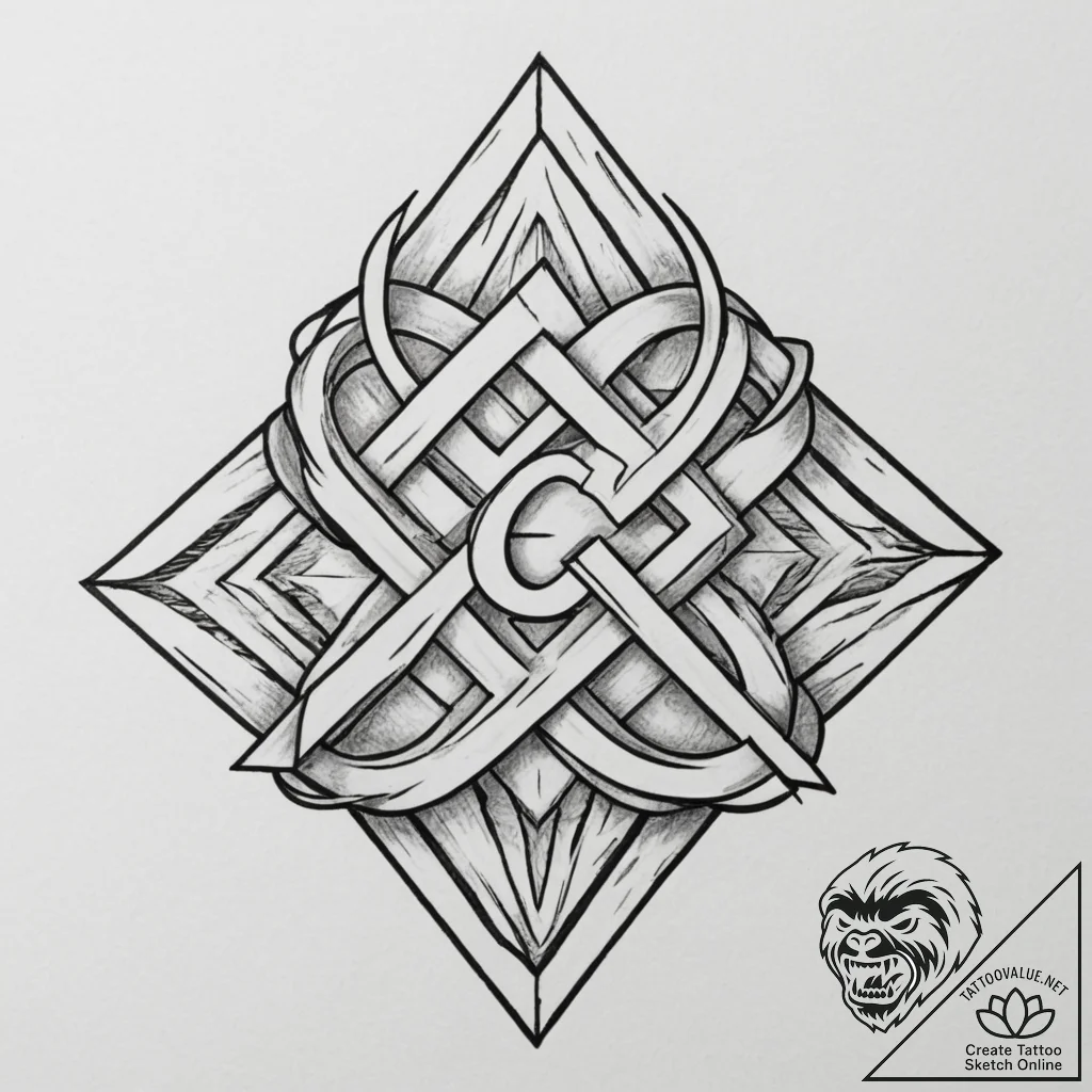 Tattoo design a stylized "gg" good game symbo... - tattoo sketch (№1754930906_0, 11.08.2025 16:48) — tattoovalue.net