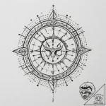 Tattoo sketch a blackwork outline of a zodiac… – tattoo sketch (№1754932498_0, 11.08.2025 17:14) — tattoovalue.net