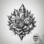 Tattoo design a solid block of ice, unyieldin… – tattoo sketch (№1754932694_0, 11.08.2025 17:18) — tattoovalue.net
