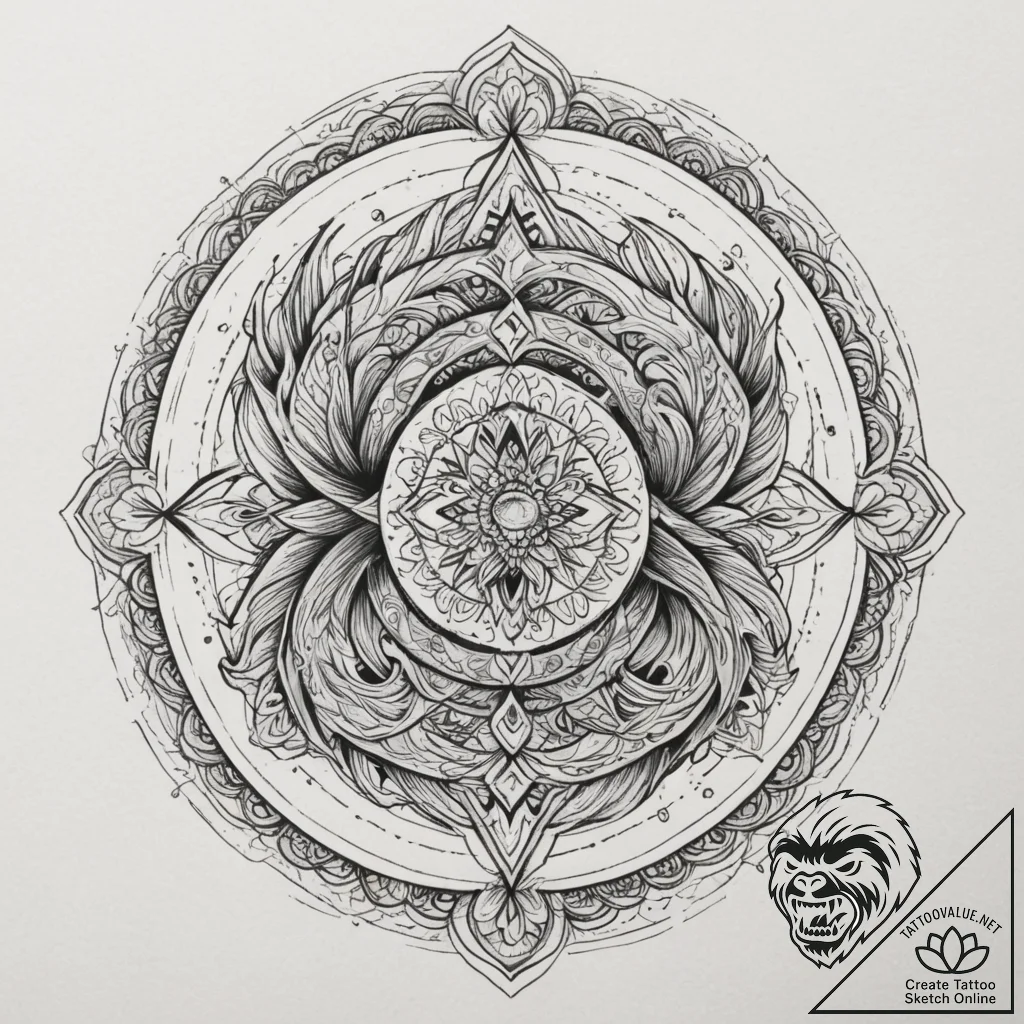 Tattoo design pisces fish dissolving into abs... - tattoo sketch (№1754933684_0, 11.08.2025 17:34) — tattoovalue.net