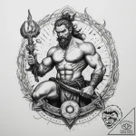 Tattoo sketch: svarog depicted as a celestial… – tattoo sketch (№1754935266_0, 11.08.2025 18:01) — tattoovalue.net