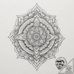 A close-up of a stack of freshly laundered, f… – tattoo sketch (№1754935662_0, 11.08.2025 18:07) — tattoovalue.net