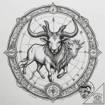Tattoo sketch a zodiac symbol where the anima… – tattoo sketch (№1754937639_0, 11.08.2025 18:40) — tattoovalue.net