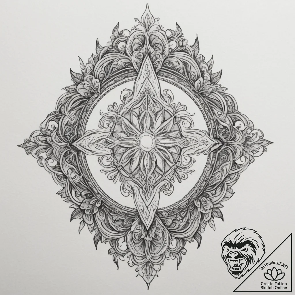 Tattoo sketch 'stay a while and listen' in a... - tattoo sketch (№1754939816_0, 11.08.2025 19:16) — tattoovalue.net
