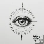 Tattoo sketch a focused eye with a target ret… – tattoo sketch (№1754940210_0, 11.08.2025 19:23) — tattoovalue.net