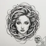 Tattoo sketch gemini faces dissolving into a… – tattoo sketch (№1754940408_0, 11.08.2025 19:26) — tattoovalue.net