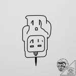Tattoo design a simple “plug and socket” symb… – tattoo sketch (№1754940802_0, 11.08.2025 19:33) — tattoovalue.net