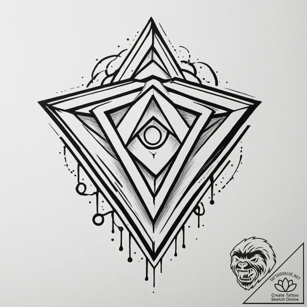 Tattoo design a glowing health bar symbol tra... - tattoo sketch (№1754941992_0, 11.08.2025 19:53) — tattoovalue.net