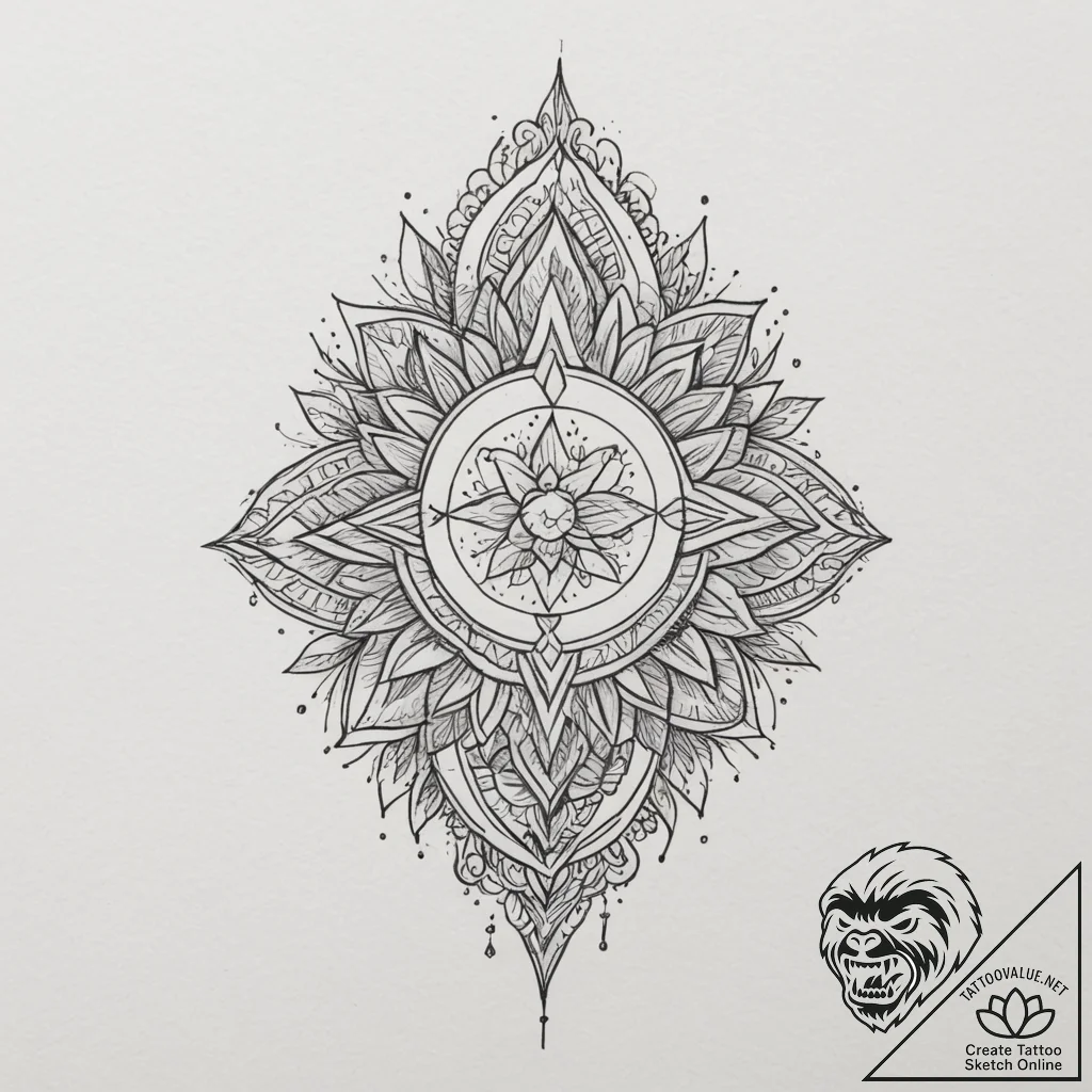 Tattoo sketch an abstract representation of c... - tattoo sketch (№1754942584_0, 11.08.2025 20:03) — tattoovalue.net