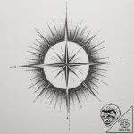 Tattoo design a minimalist crosshair linework… – tattoo sketch (№1754943382_0, 11.08.2025 20:16) — tattoovalue.net