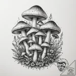 Tattoo design a cluster of tiny, detailed mus… – tattoo sketch (№1754948995_0, 11.08.2025 21:49) — tattoovalue.net