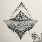 The stark beauty of icebergs floating in a ca… – tattoo sketch (№1754949391_0, 11.08.2025 21:56) — tattoovalue.net